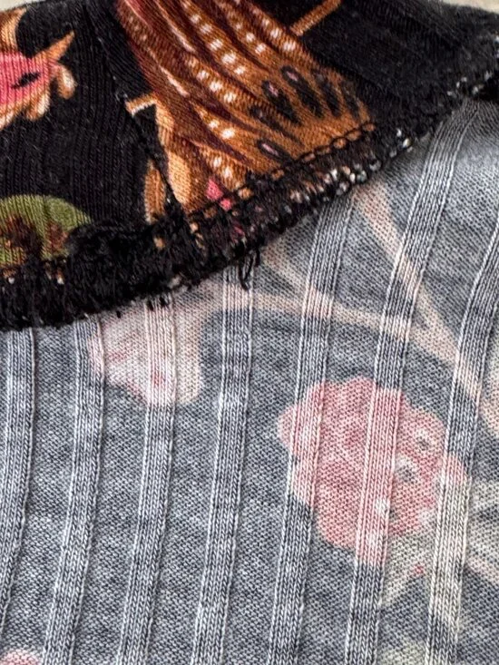 FARM Rio Black Berry Garden Bodysuit Puff Long Sleeve Thong Small - Picture 12 of 14